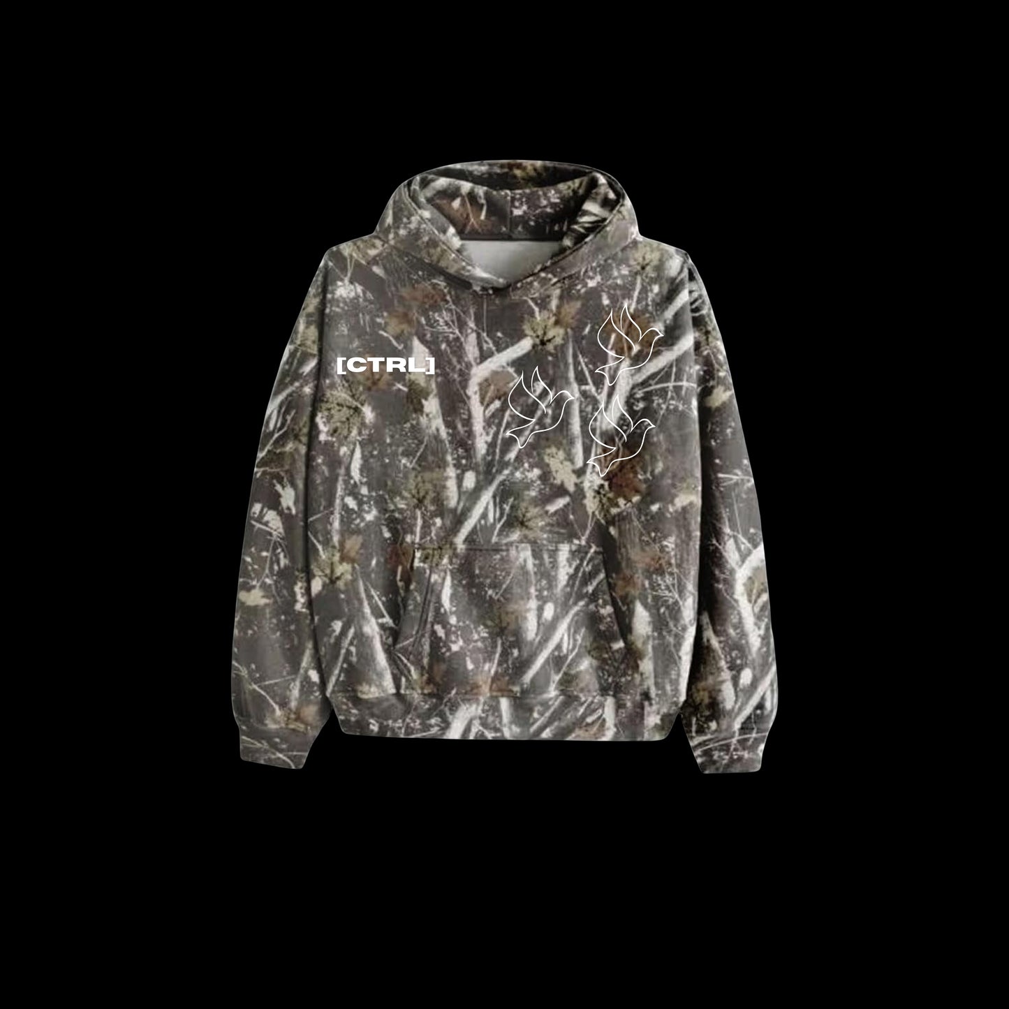PAIR OF THR33 [CTRL] DARK CAMO HOODIE
